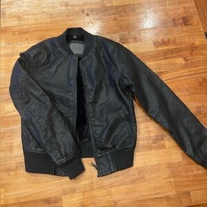 Leather Bomber Jacket LIKE NEW